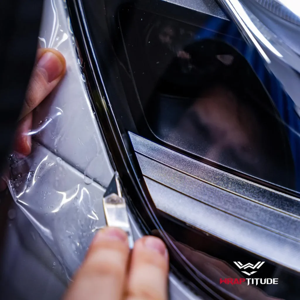 Hand application of a paint protection film