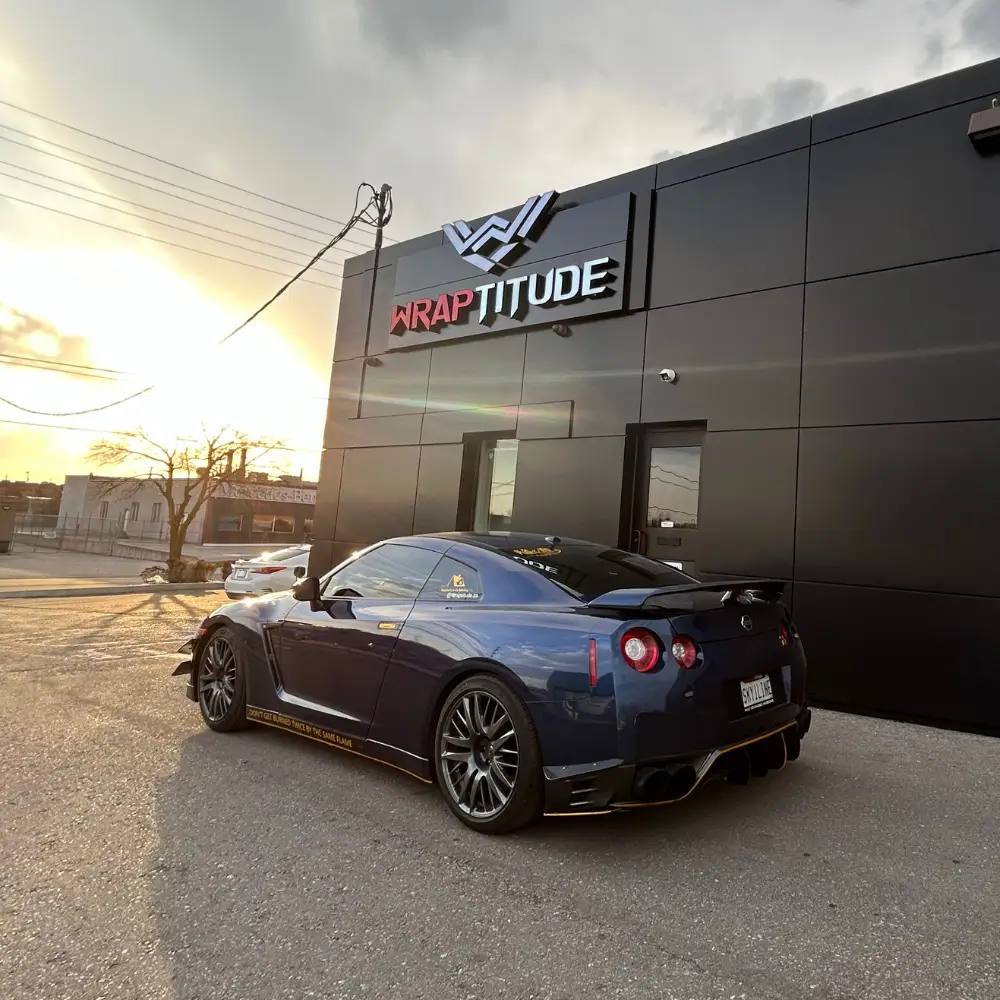 wraptitude exterior in markham with sunset
